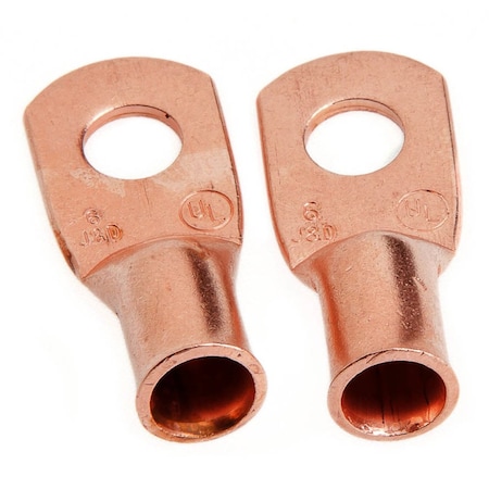 Forney Lug For #6 Cable, 1/4" Stud, Premium Copper 60091